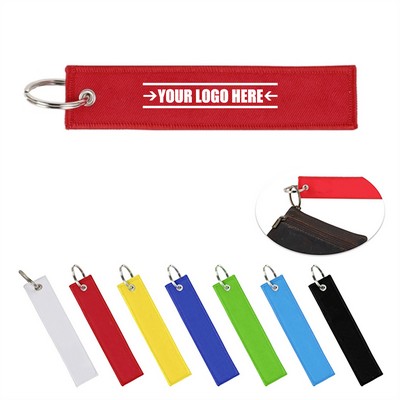 Embroidered Flight Keytag Keychain