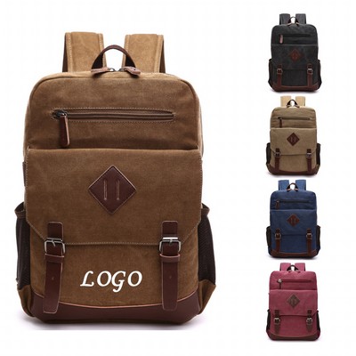 Travel Business Large Capacity Laptop Canvas Backpack