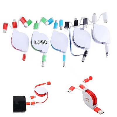 3-in-1 Retractable Data Cable