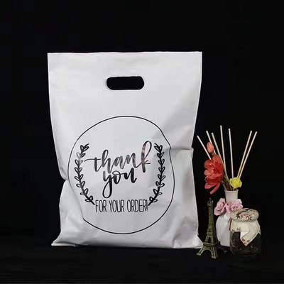 11.8"x15.7" 2.4mil Merchandise Bag W/ Die Cut Handle for Boutique Bag Shopping Clothes Packaging Bag