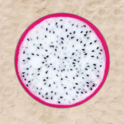 63 x 63 inch Dragon Fruit Shaped Custom Shape Towel Microfiber Beach Towel - Two Side Printing
