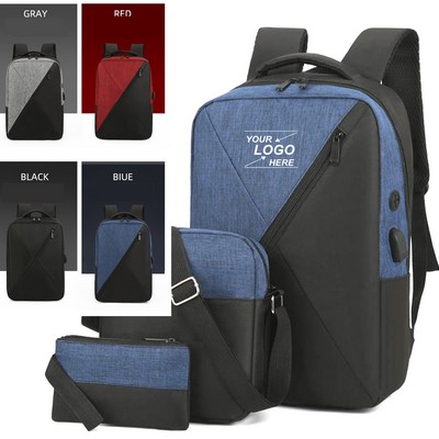 3-in-1 Business Laptop Backpack Set