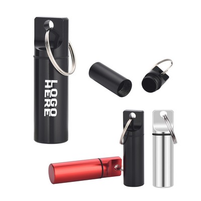 Portable Pill Box Keychain