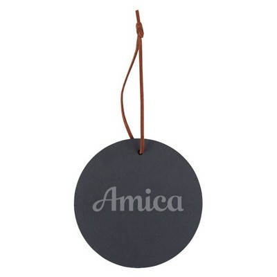 Slate Round Ornament
