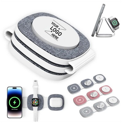 3-in-1 Magnetic Wireless Charging Station for Phones Tablets Accessories