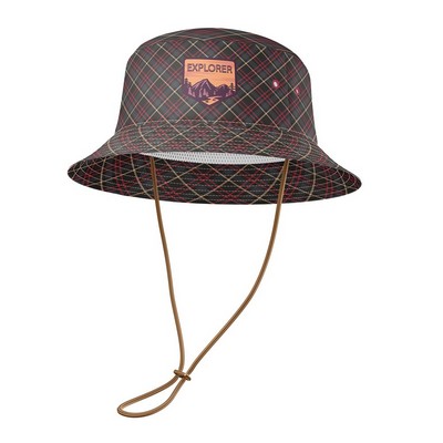 Adjustable Sublimated Bucket Hat For Summer