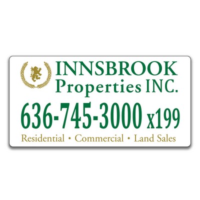 Magnet-2Mil-9"x3.5" Custom Shape-indoor-outdoor. Full color.