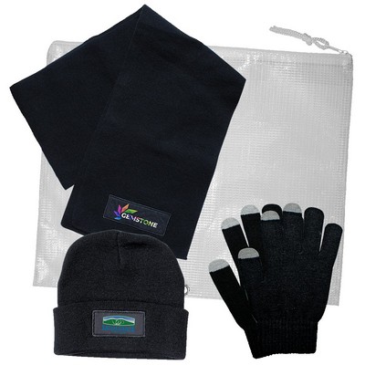 3 Piece Knit Set with All Purpose Pouch, Full Color Digital