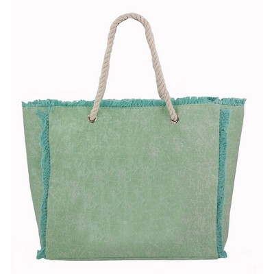Mannitok Fringe Beach Tote, Green