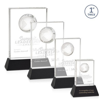 Ambassador Globe Award on Base - Black