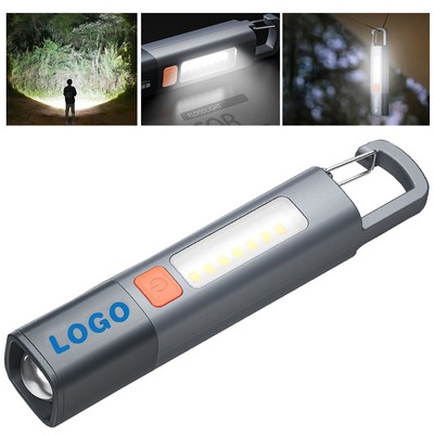Outdoor Portable Power Bank Cob Flashlight