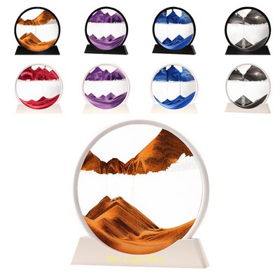 Desktop Ornament with Glass and Sand Painting (Sand Flows Inside)