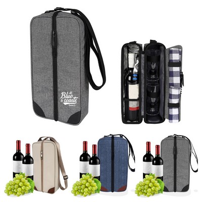 Wine Tote Bag with Cooler Compartment