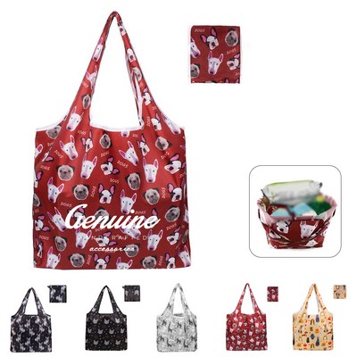 Foldable Nylon Grocery Tote Bag
