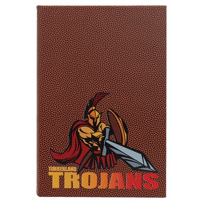5.25" x 8.25" Football Leatherette Journal w/Lined Notepad