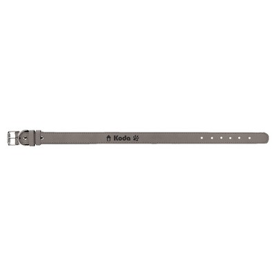 Extra Large 27" x 1.25" Gray Leatherette Dog Collar