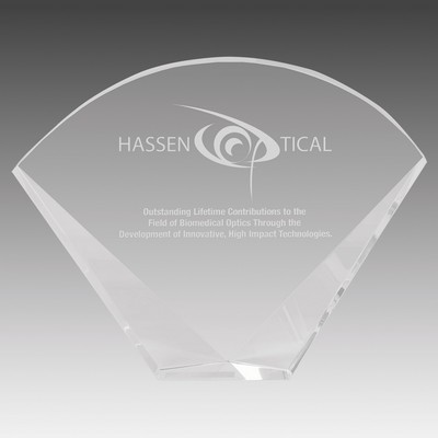 8" x 6" Crystal Facet Fan