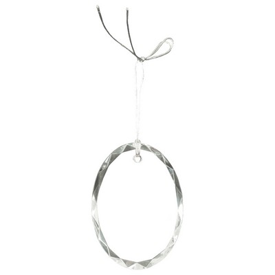 3" Crystal Faceted Oval Ornament