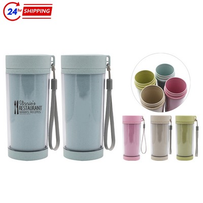 14 Oz. Double Wheat Straw Bottle