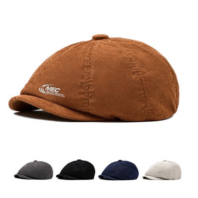 Winter Corduroy Beret Hat