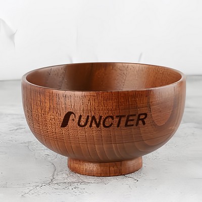 11 oz. Jujube Wood Rice Bowl & Salad Bowl - Customizable Option