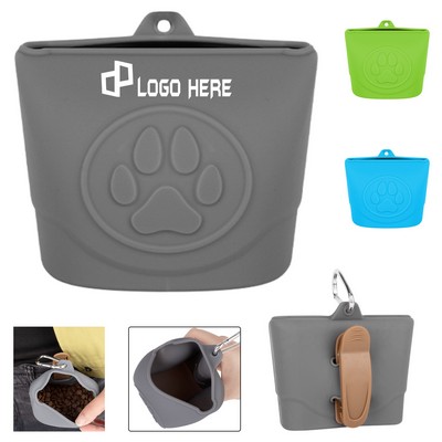Silicone Dog Treat Pouch W/ Carabiner