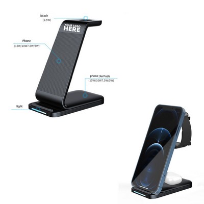 3 in 1 15W Wireless Charging Stand