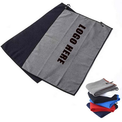Tri-fold Golf Towel w/ Bag Hook