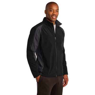 Sport-Tek Colorblock Soft Shell Jacket.
