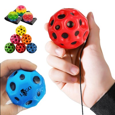 Super Bouncy Soft Rubber Anti Stress Wrist Elastic Moon Ball