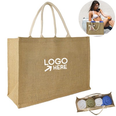 Eco-Friendly Jute Tote Bag for Beach, Shopping & Daily Use