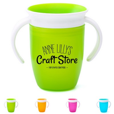 12oz Silicone Baby Drinking Cup with Handle
