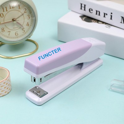 Double Macaron Color Office Using Handheld Stapler