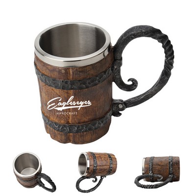 18.5 oz Medieval Barrel Beer Mug