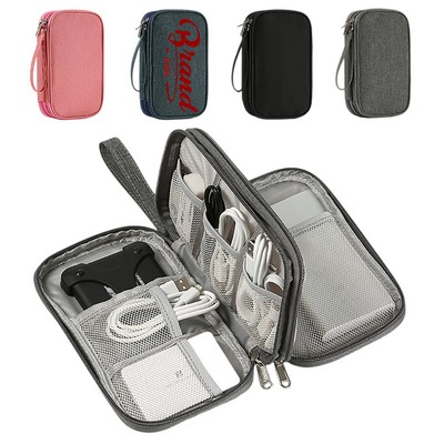 Double Layer Cable Organizer Storage Bag