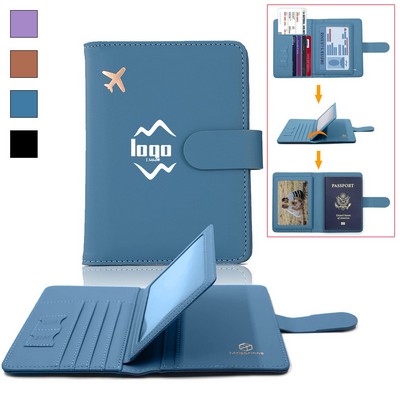 Stylish PU Leather Travel Wallet With Passport Holder