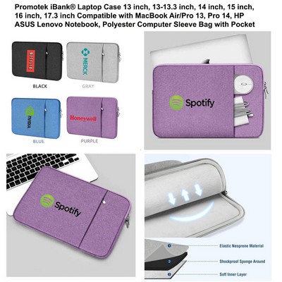 iBank ® Laptop Sleeve Case 15" Water-resistant Protective Fabric Bag