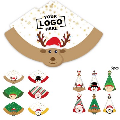 6-Piece Christmas Paper Cone Hats