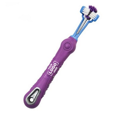 Three Sided Pet Toothbrush Dog Brush