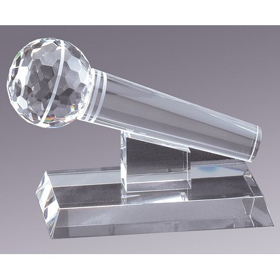 Optical Crystal Microphone Award, 7"x 4-1/2"H