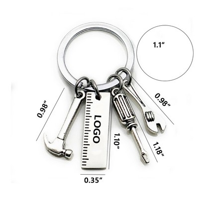 Stainless Steel Multitool Keychain Hammer Screwdriver Wrench