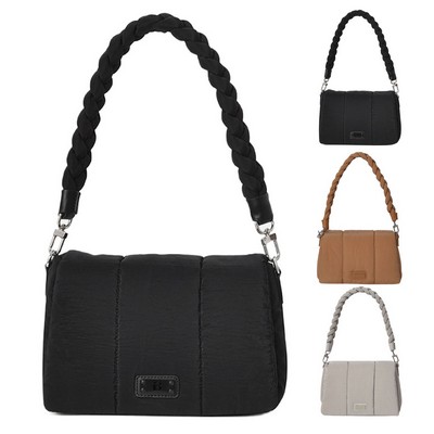 Lightweight Nylon Shoulder Bag w/ Detachable Strap