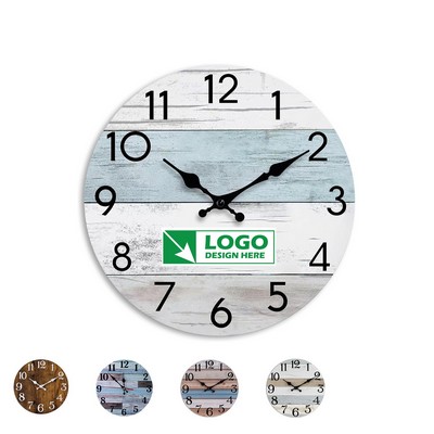 10 inches Battery Operated Silent Non-Ticking Wooden Clocks