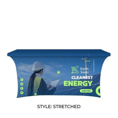 4' RPET Table Cover STRETCHED