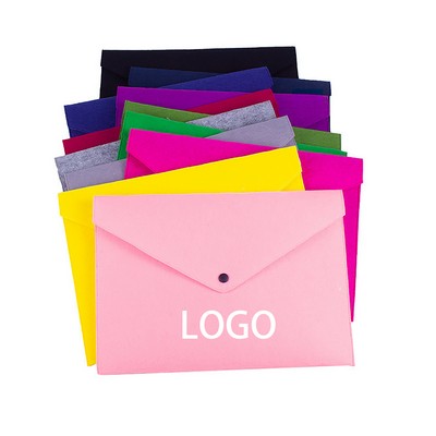 A4 Snap-Back Felt File Bag for Documents