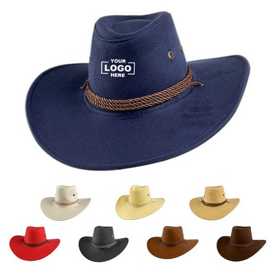 Suede Western Cowboy Outdoor Knight Salute Hat