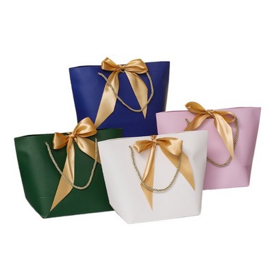 Paper Tote Bag With Ribbon