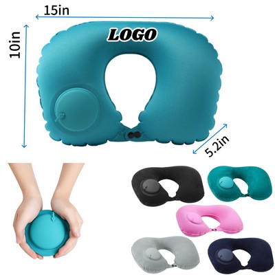 Push Inflate U Shaped Neck Pillow