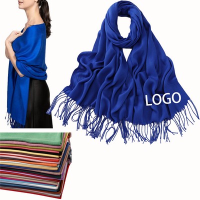 Imitation Cashmere Fringe Scarf