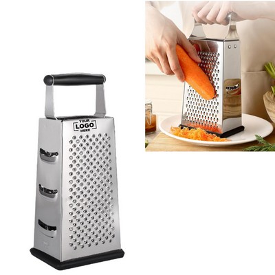 Stainless Steel Metal Box Grater with Handle